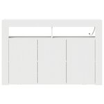 vidaXL Buffet Blanc Blanc Bois d'ingénierie 116 x 30 x 75 cm Moderne