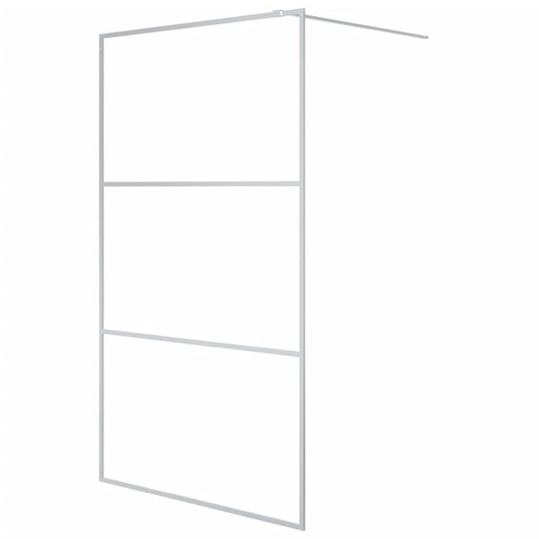 vidaXL Paroi de douche Argenté 115x195 cm Verre ESG transparent