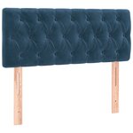 vidaXL Sommier à lattes de lit avec matelas Bleu foncé 90x190 cm
