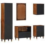 Ensemble de meubles de salle de bain 5 pièces vidaXL en bois de manguier massif