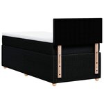 vidaXL Sommier à lattes de lit avec matelas Noir 90x190 cm Tissu