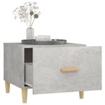 vidaXL Table basse Gris béton 50x50x40 cm Bois d'ingénierie