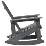 vidaXL fauteuil à bascule Adirondack gris clair 73.5x92x90 cm HDPE