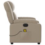 vidaXL Fauteuil de massage inclinable électrique cappuccino similicuir