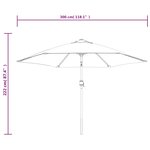 vidaXL Parasol de jardin avec mât en métal terre cuite 300 cm