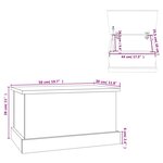 vidaXL Boîte de rangement sonoma gris 50x30x28 cm bois d'ingénierie