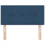 Tête de lit LED vitaXL Capitonnée Bouton Bleue 90 cm Tissu