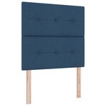 Lit Box Spring vidaXL avec Matelas et Banc Bleu 100x200 cm en Tissu