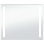 vidaXL Miroir mural à LED pour salle de bains 80x60 cm