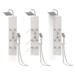 vidaXL Panneau de douche Verre 25x47 5x130 cm Blanc