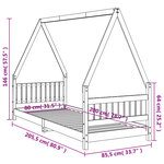 vidaXL Cadre de lit pour enfants 80x200 cm bois de pin massif