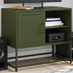vidaXL Meuble TV jaune moutarde 100 5x39x60 5 cm acier