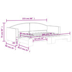 vidaXL Lit de jour avec gigogne sans matelas 80x200 cm