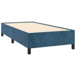 vidaXL Sommier à lattes de lit avec matelas Bleu foncé 100x200 cm