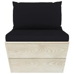 vidaXL Salon de jardin palette 7 Pièces avec coussins bois d'épicéa