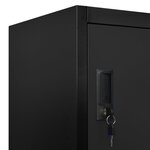 vidaXL Armoire à casiers Noir 90x45x180 cm Acier