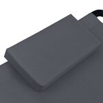 vidaXL Lit de jardin Gris 200x90 cm Acier