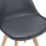 Lot de 4 chaises de salle à manger similicuir hêtre gris 03_0006763