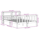 vidaXL Cadre de lit sans matelas 120x190 cm bois de pin massif
