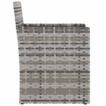 vidaXL Mobilier d'extérieur 3 Pièces avec coussins Résine tressée Gris