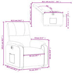 vidaXL Fauteuil inclinable électrique beige tissu microfibre