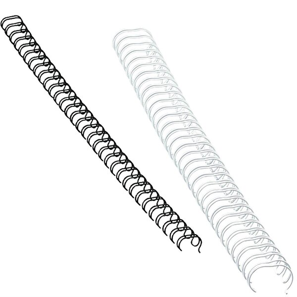 Baguettes à anneaux métalliques format A4, 6 mm, noir pqt 100 FELLOWES