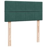 vidaXL Sommier à lattes de lit avec matelas Vert foncé 90x190 cm