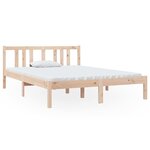 vidaXL Cadre de lit bois massif 135x190 cm double
