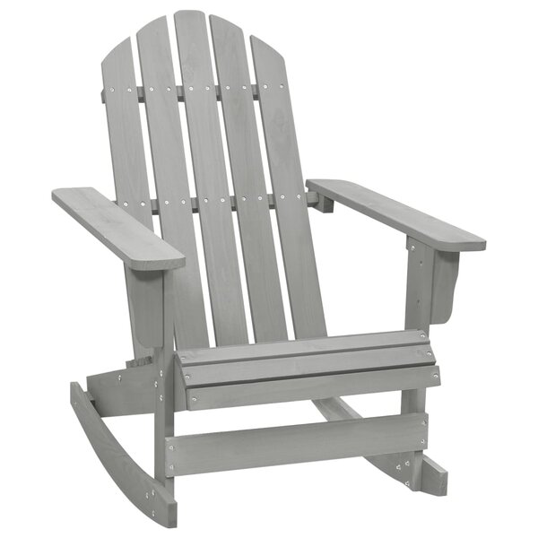 vidaXL Chaise à bascule de jardin Bois Gris