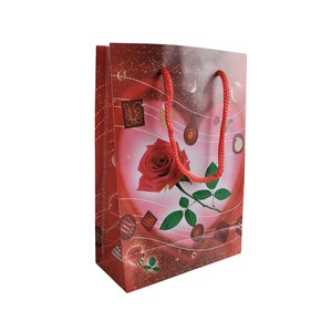 Pochette Cadeau Souple en Plastique  Élégante et Pratique - Rose Rouge