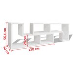 vidaXL Meuble TV double en forme de L Blanc