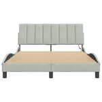 vidaXL Cadre de lit avec LED sans matelas gris clair 120x200cm velours