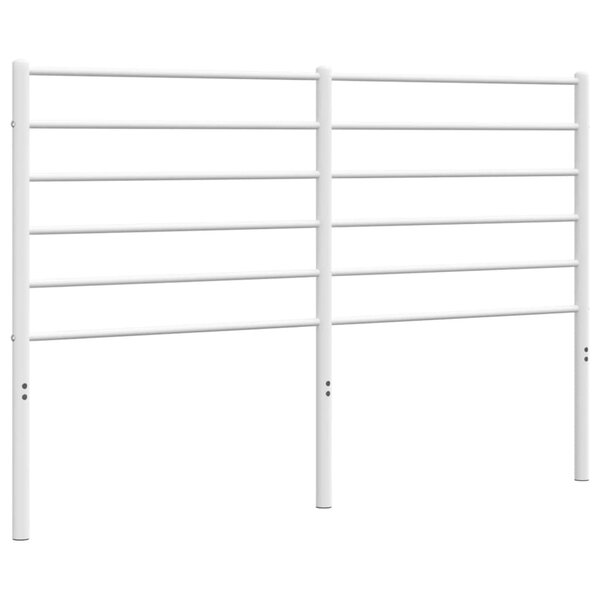 vidaXL Tête de lit métal blanc 120 cm