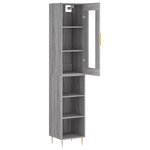 vidaXL Buffet haut Sonoma gris 34 5x34x180 cm Bois d'ingénierie