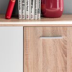 vidaXL Ensemble de meuble TV de 5 pièces en bois d'ingénierie blanc et chêne sonoma