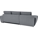 Canapé d'angle convertible CABELLO en tissu gris - LOUNGITUDE - Angle Droit - Occasionnel - 140 x 210 cm