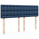 vidaXL Sommier à lattes de lit avec matelas Bleu 140x190 cm Tissu