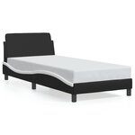 vidaXL Cadre de lit sans matelas noir et blanc 80x200 cm similicuir