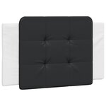vidaXL Cadre de lit avec LED sans matelas blanc et noir 90x190 cm