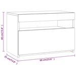 vidaXL Meubles TV 2 Pièces avec lumières LED Chêne fumé 60x35x40 cm