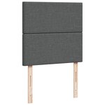 vidaXL Sommier à lattes de lit et matelas Gris foncé 90x190 cm Tissu