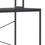 vidaXL Bureau d'ordinateur Noir 120 x 60 x 138 cm