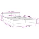 vidaXL Cadre de lit avec tête de lit noir 120x190 cm tissu