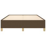 vidaXL Cadre de lit sans matelas marron foncé 140x190 cm tissu