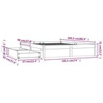 vidaXL Cadre de lit sans matelas avec tiroirs blanc
