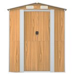 vidaXL Abri de jardin Marron clair 192x357x223 cm Acier galvanisé