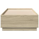 vidaXL Cadre de lit chêne sonoma 100x200 cm bois d'ingénierie