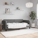 vidaXL Lit de repos sans matelas gris foncé 90x190 cm tissu