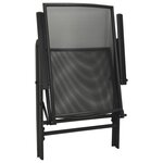 vidaXL Chaises pliables en maille lot de 4 Acier Anthracite