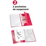 Cahier Easybook agrafé 17x22cm 96 pages grands carreaux 90g rouge x 10 OXFORD